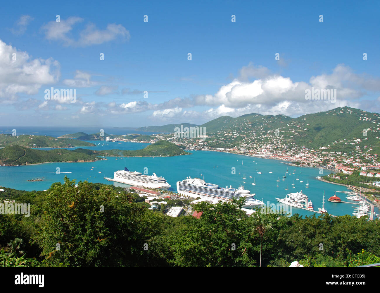 Aerial view of the US Virgin Islands, St Thomas Stock Photo Alamy