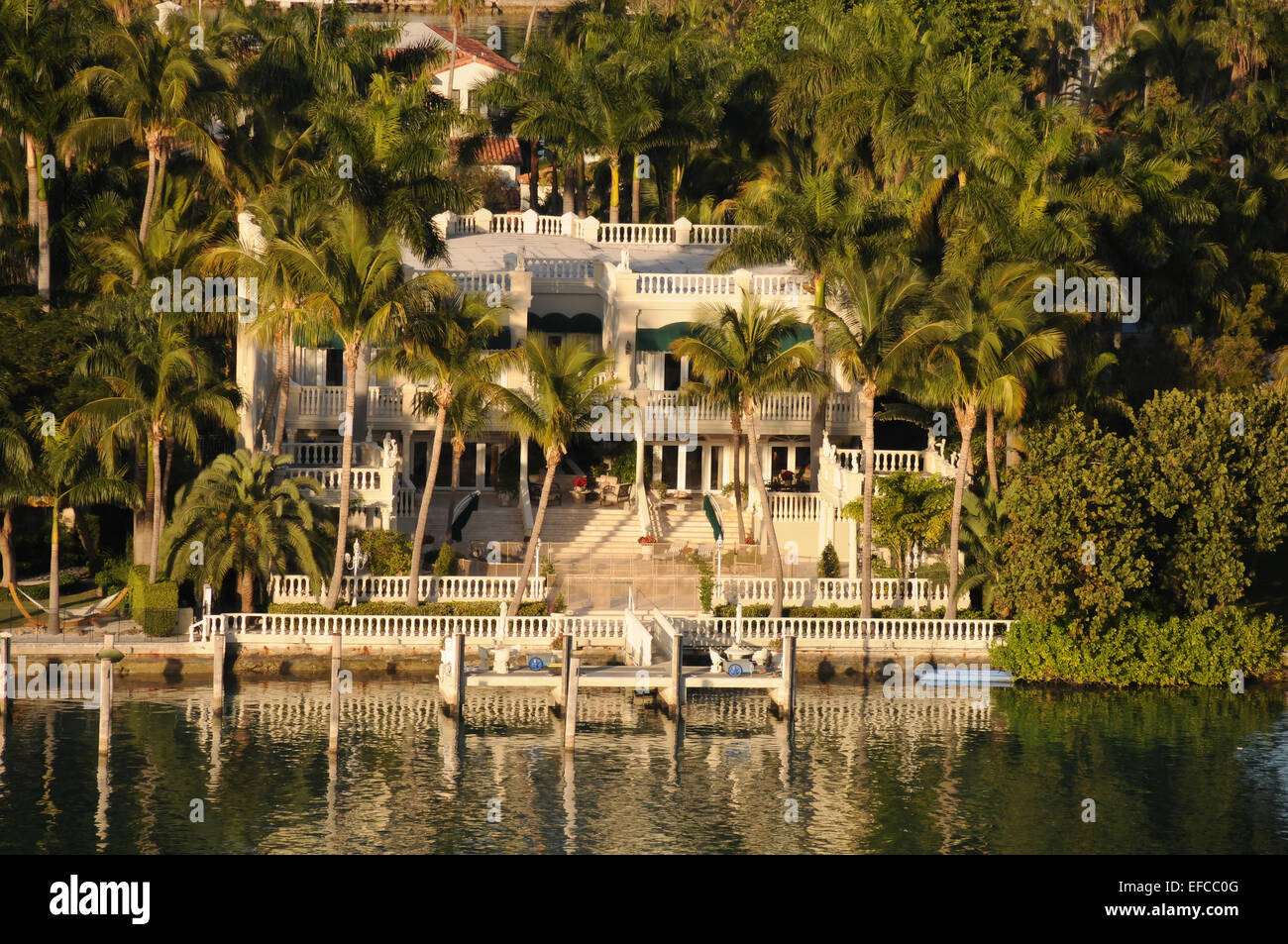 Exclusive luxury waterfront residences in Miami Florida Stock Photo Alamy