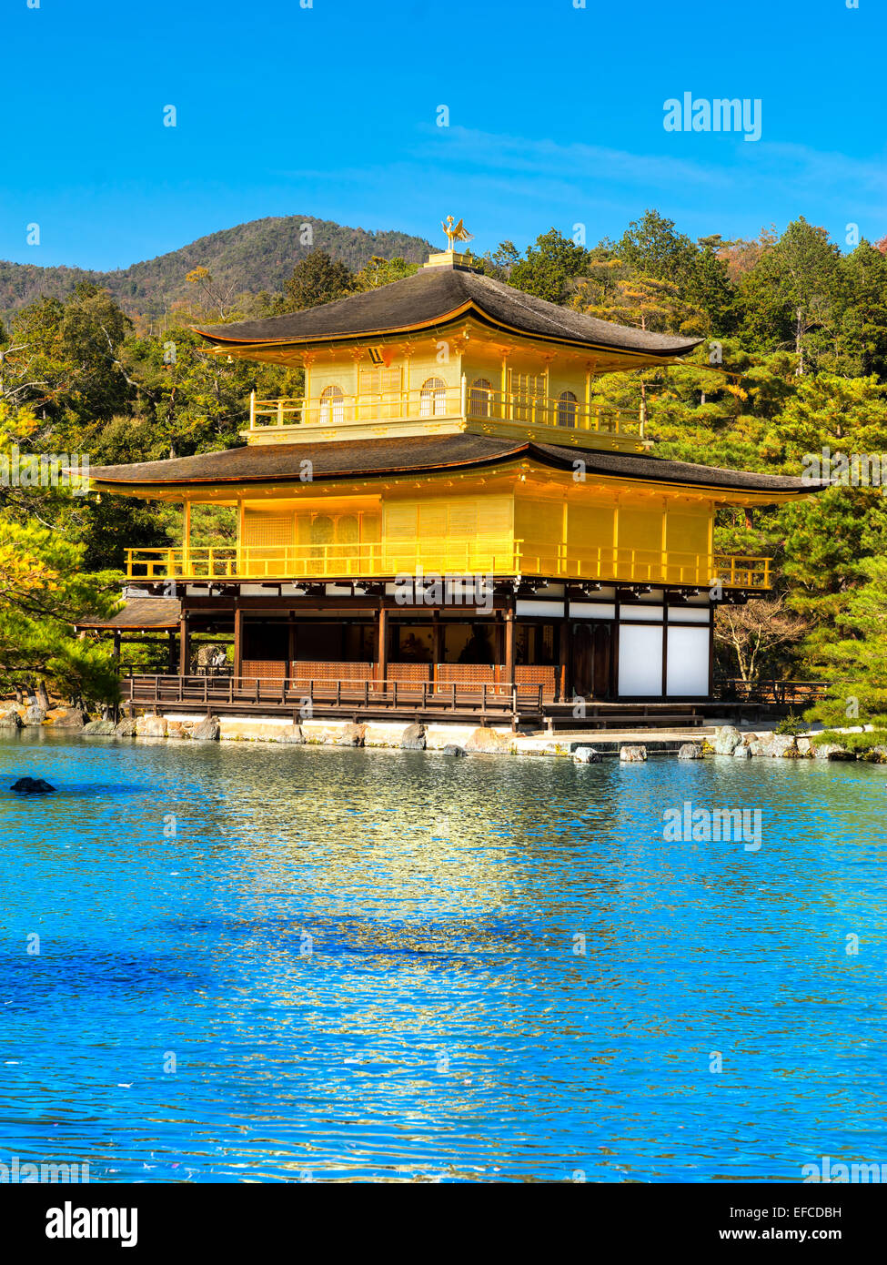 Kinkakuji (Golden Pavilion),a Zen temple in northern Kyoto, Japan. Stock Photo