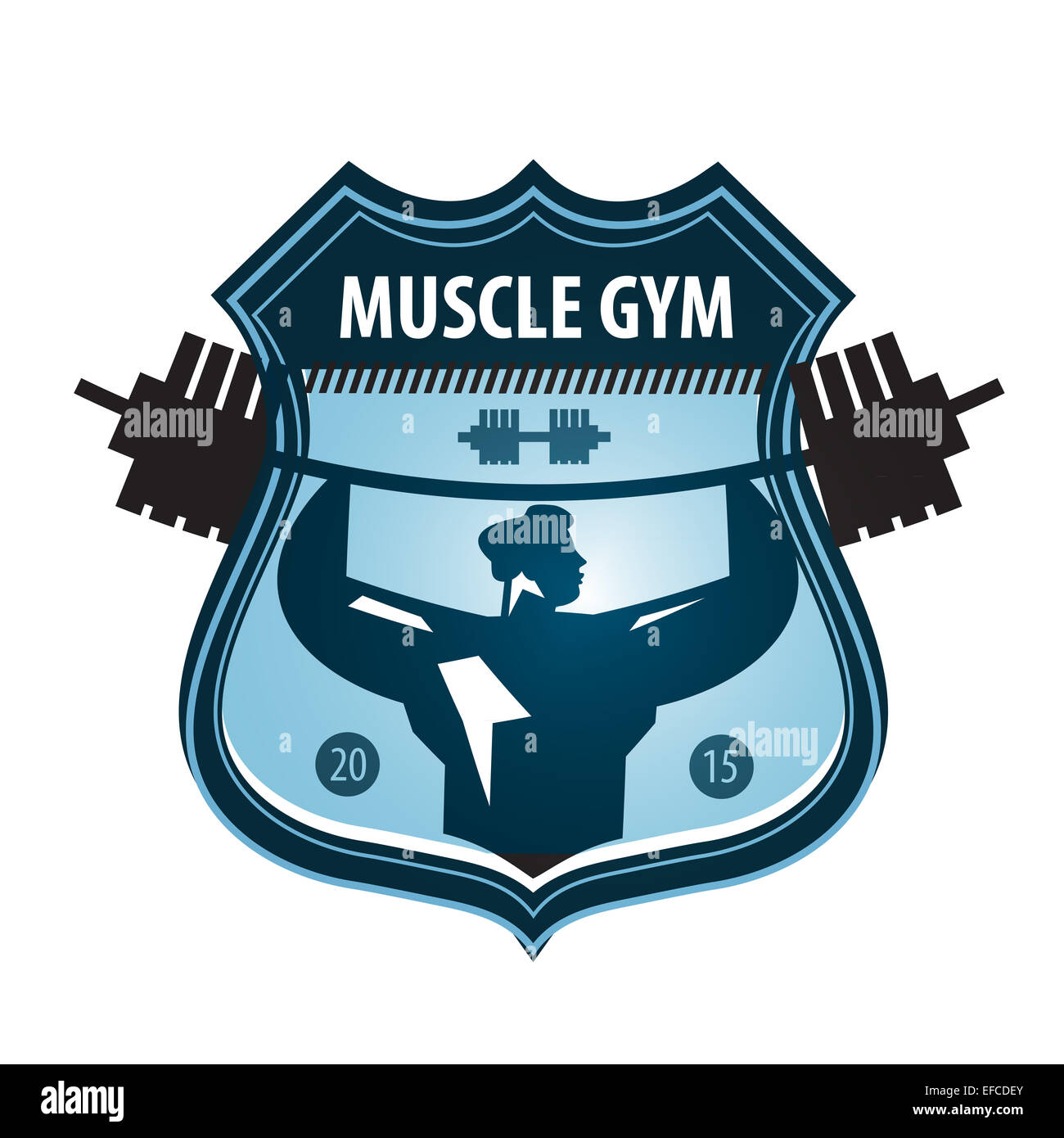 gym vector logo design template. heavy athletics or sports icon. Stock Photo