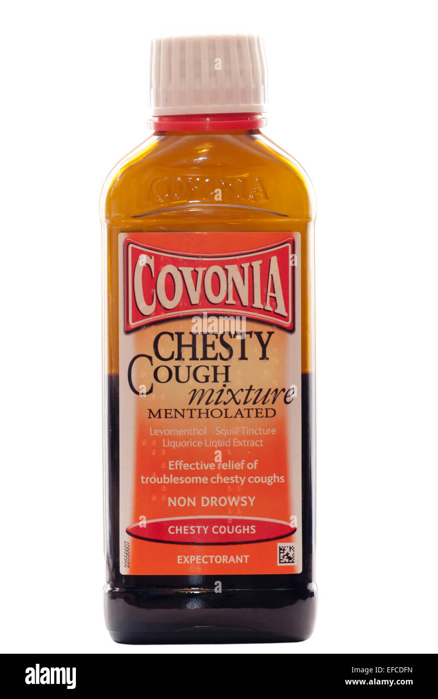 Bottle Of Covonia Cough Mixture Stock Photo Alamy
