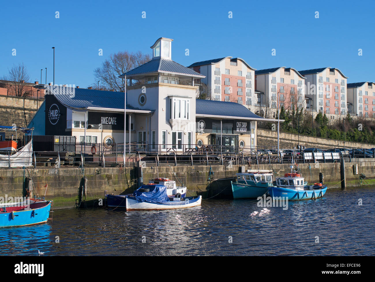 The Cycle Hub Bike Café Newcastle upon Tyne, England, UK Stock Photo