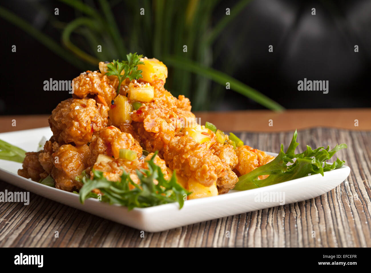 Thai Fried Calamari Stock Photo