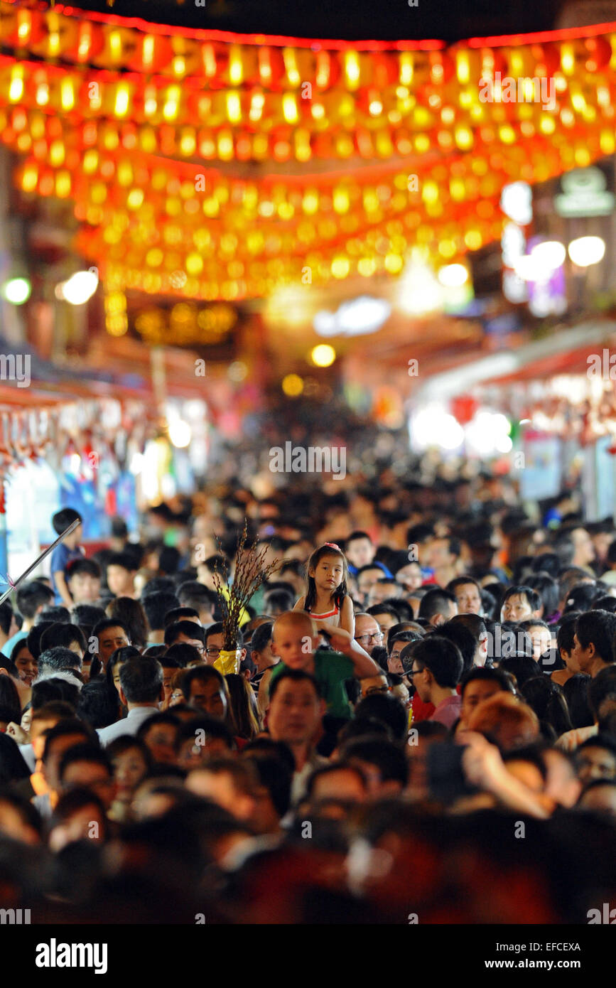 Singapore 31st Jan 2015 People Attend Singapore S Chinatown Lunar New Year Light Up Ceremony Singapore 31st Jan 2015 People Attend Singapore S Chinatown Lunar New Year Light Up Ceremony
