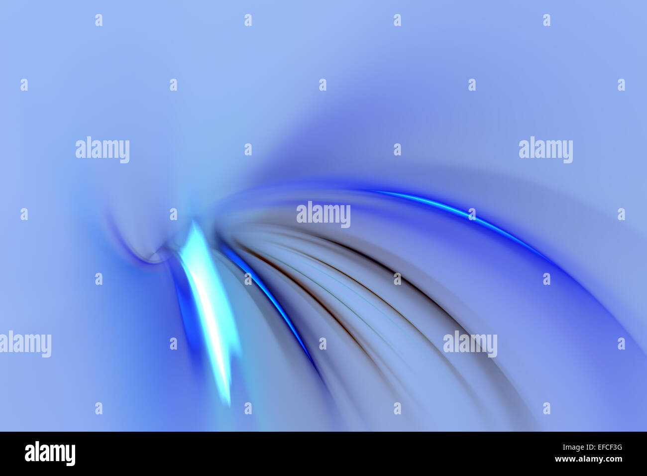 Blue Fractal Abstract Stock Photo