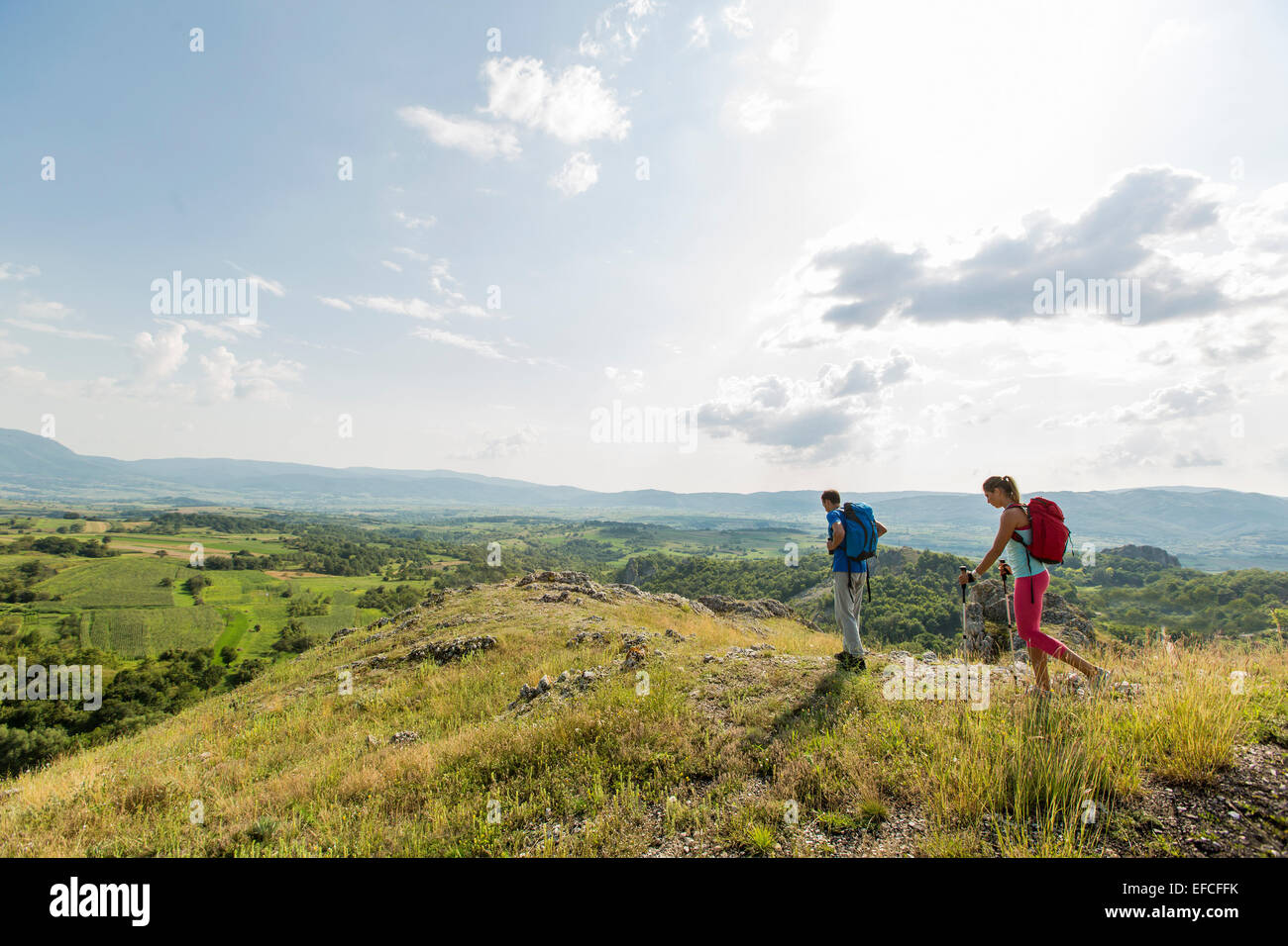 Young woman on hike hi-res stock photography and images - Page 6 - Alamy
