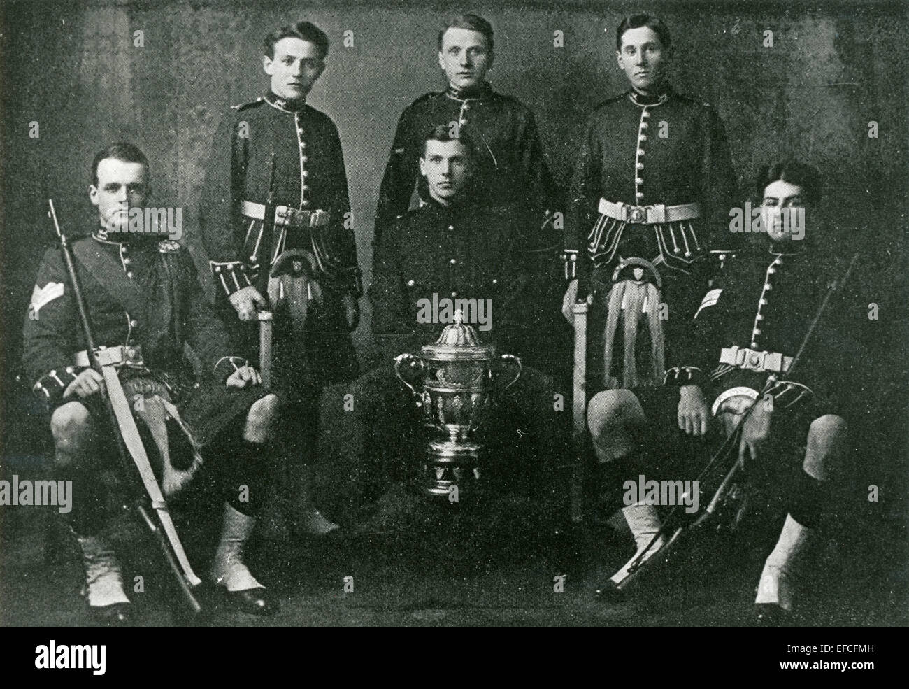Aberdeen University's U Company, 4th Battalion, Gordon Highlanders (Pre 1914). Stock Photo