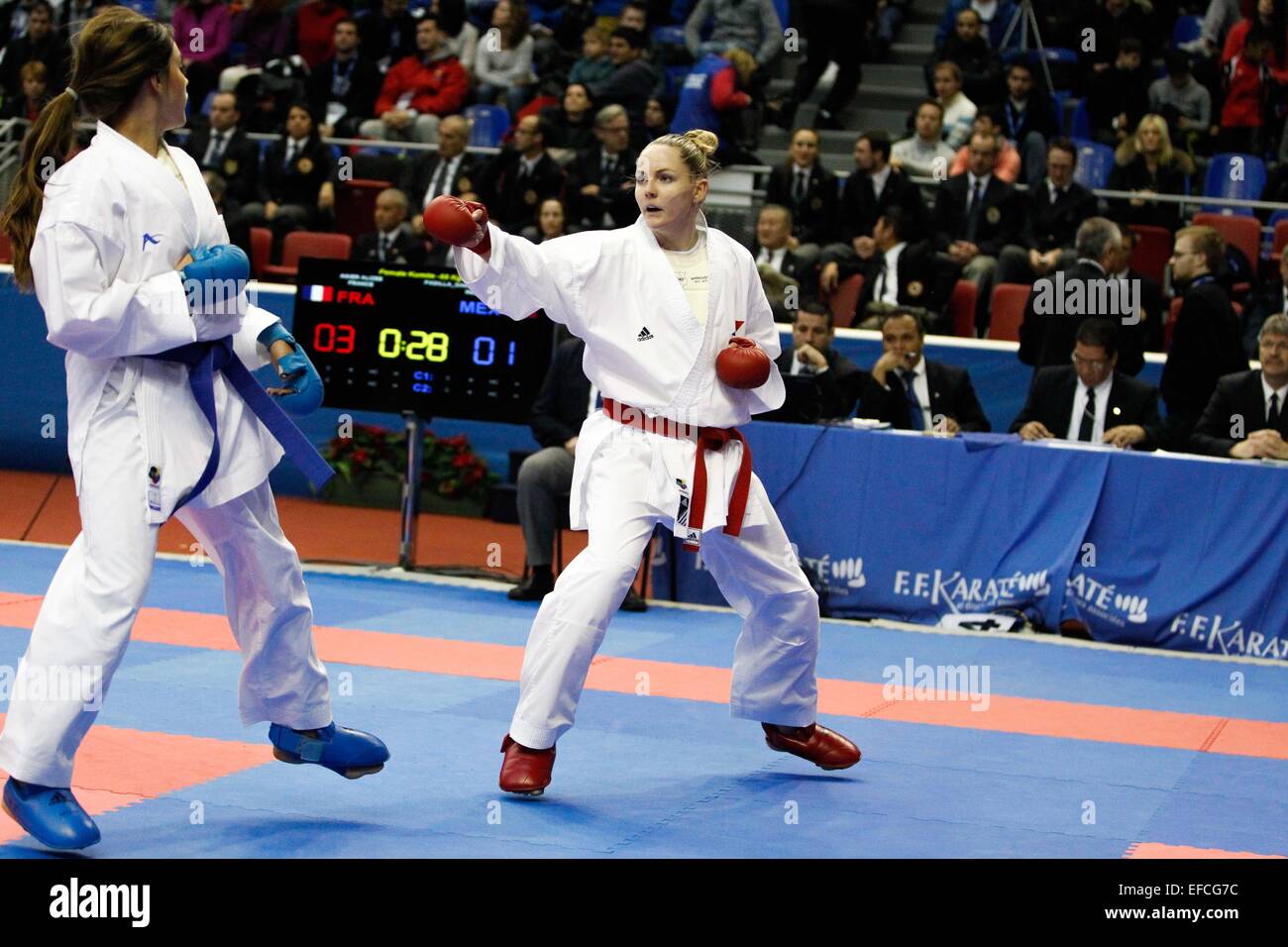 Alizee AGIER - 24.01.2015 - Open de Paris - Karate Premier League -.Photo : Johnny Fidelin/Icon Sport Stock Photo