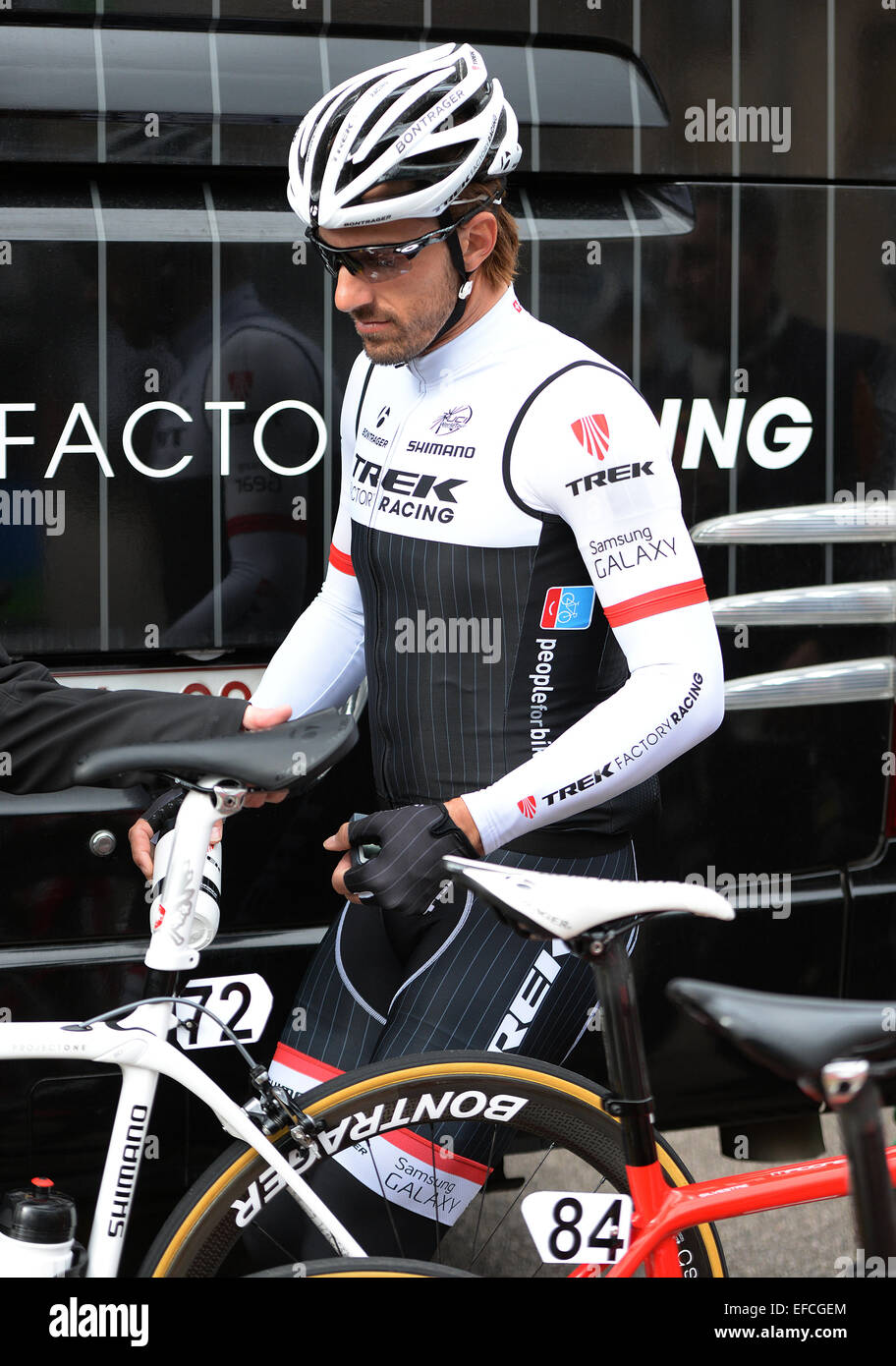 Fabian Cancellara participating in the Challenge Mallorca. A cycling competition which takes place every year in Majorca Stock Photo