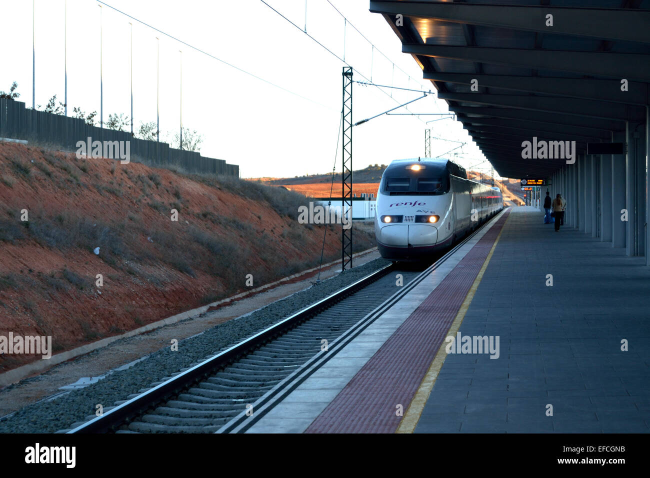 Renfe train Cuenca Spain Stock Photo