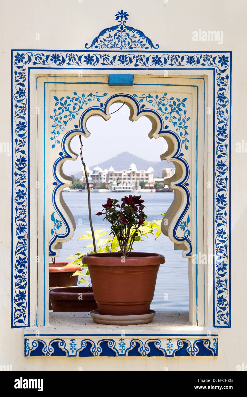 Decorative Indian window, Udaiper, India Stock Photo Alamy
