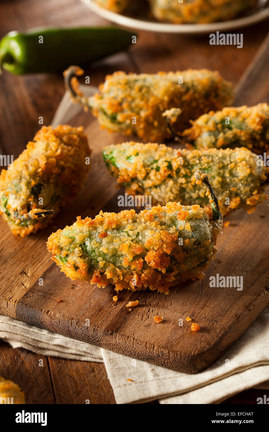 Homemade Breaded Jalapeno Poppers with Cream Cheese Stock Photo Alamy