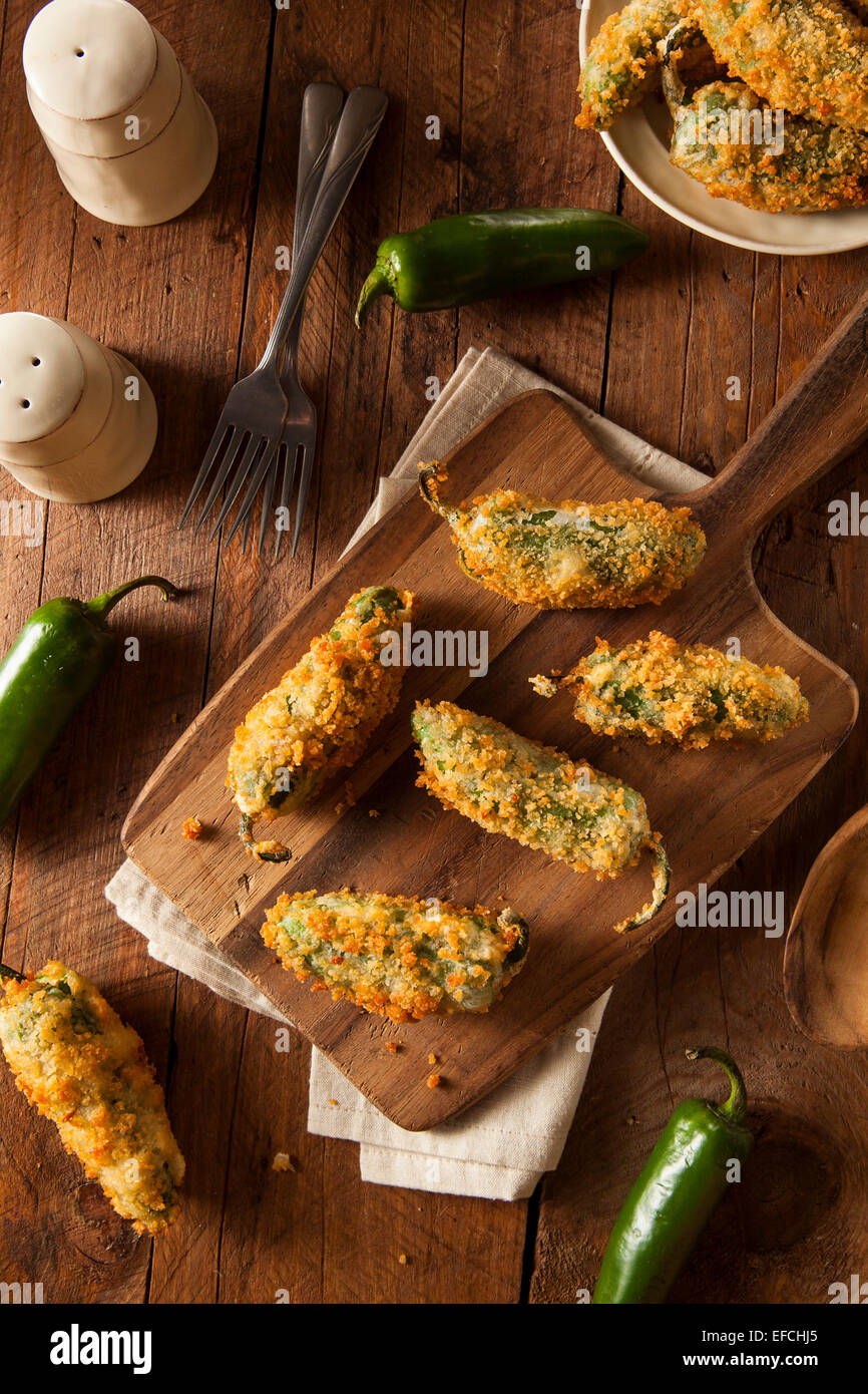 Homemade Breaded Jalapeno Poppers with Cream Cheese Stock Photo Alamy