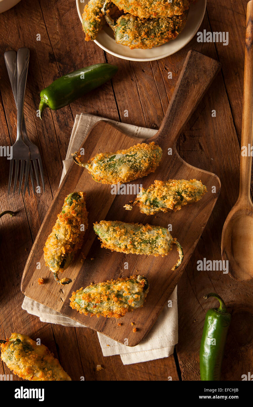 Homemade Breaded Jalapeno Poppers with Cream Cheese Stock Photo Alamy