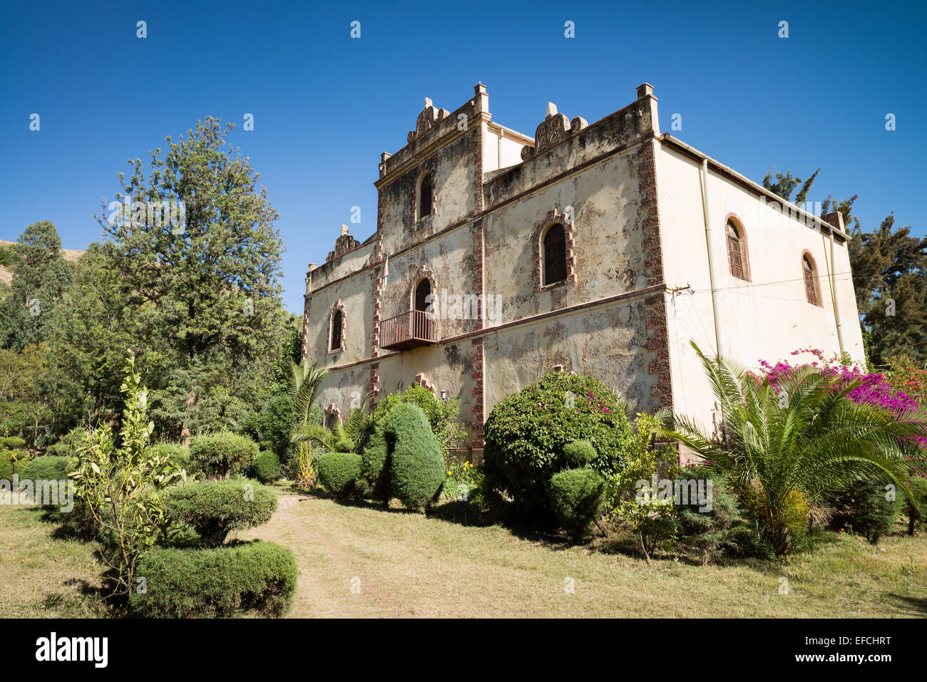 Library of City of Axum, Ethiopia, Afrika. Stock Photo