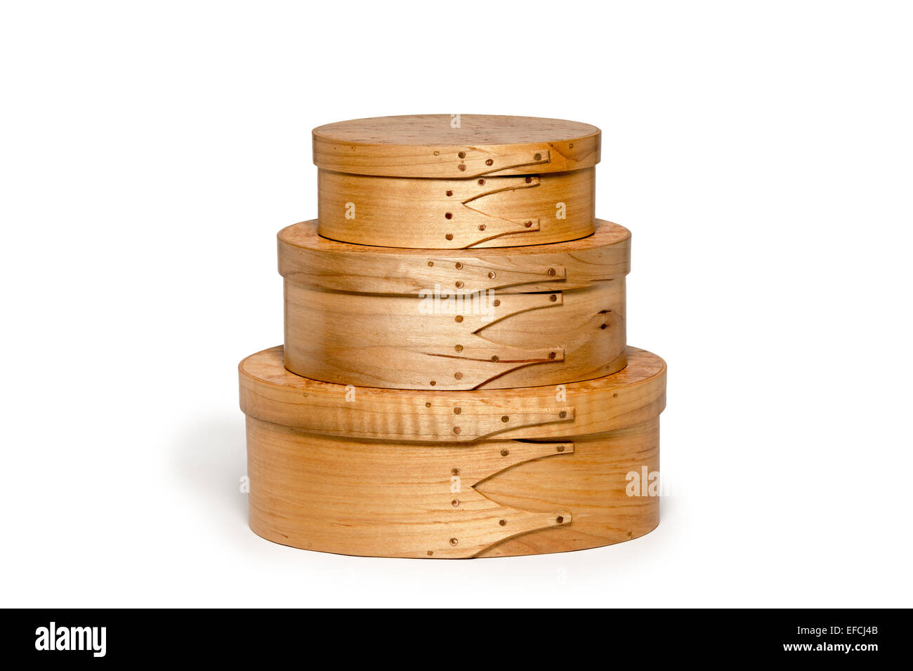 Stack of decorative hat boxes in a room Stock Photo - Alamy