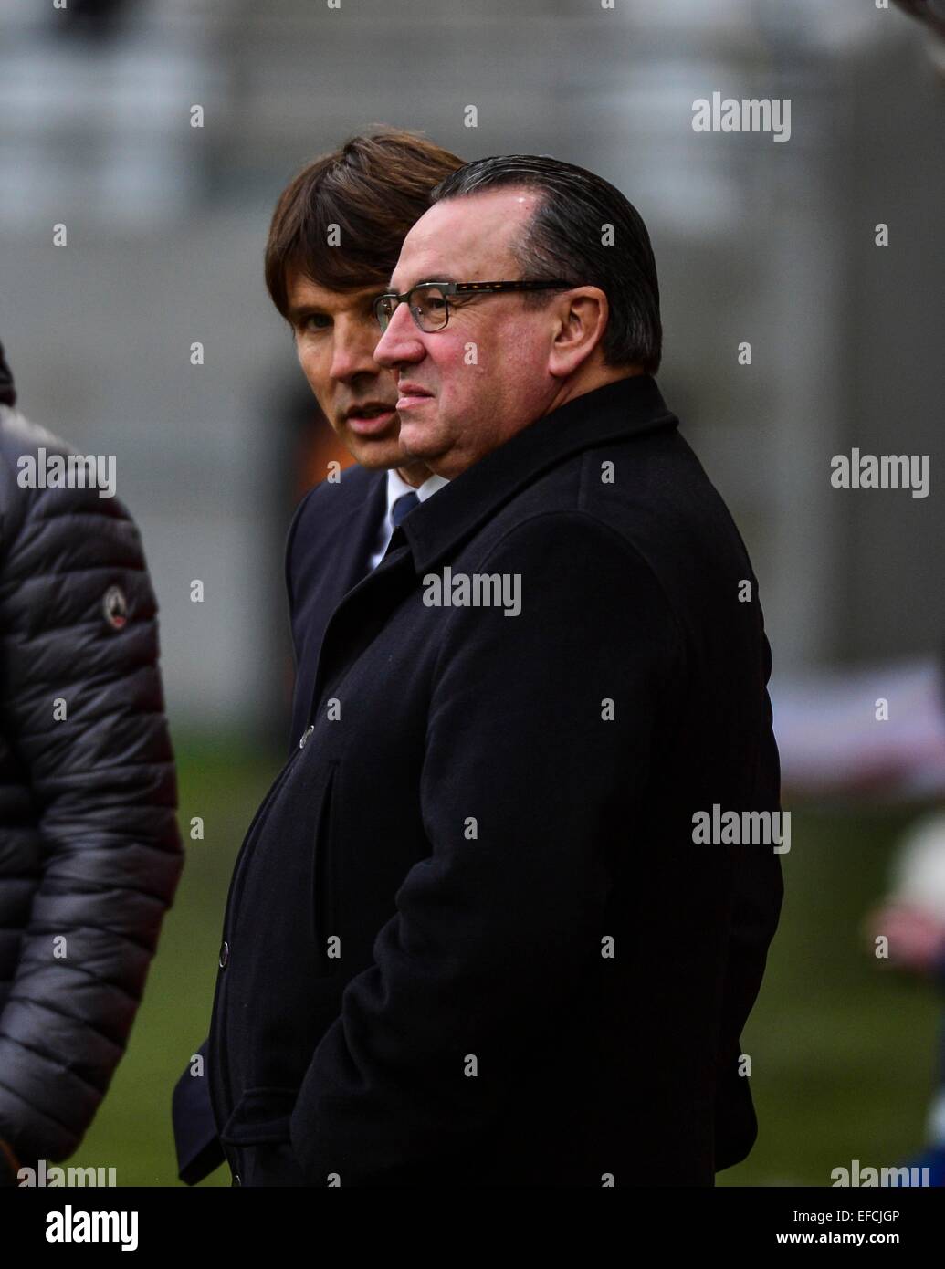 Jean Pierre CAILLOT/Jean Luc VASSEUR - 25.01.2015 - Reims/Lens - 22eme  journee de Ligue1.Photo : Dave Winter/Icon Sport *** Local Caption Stock  Photo - Alamy