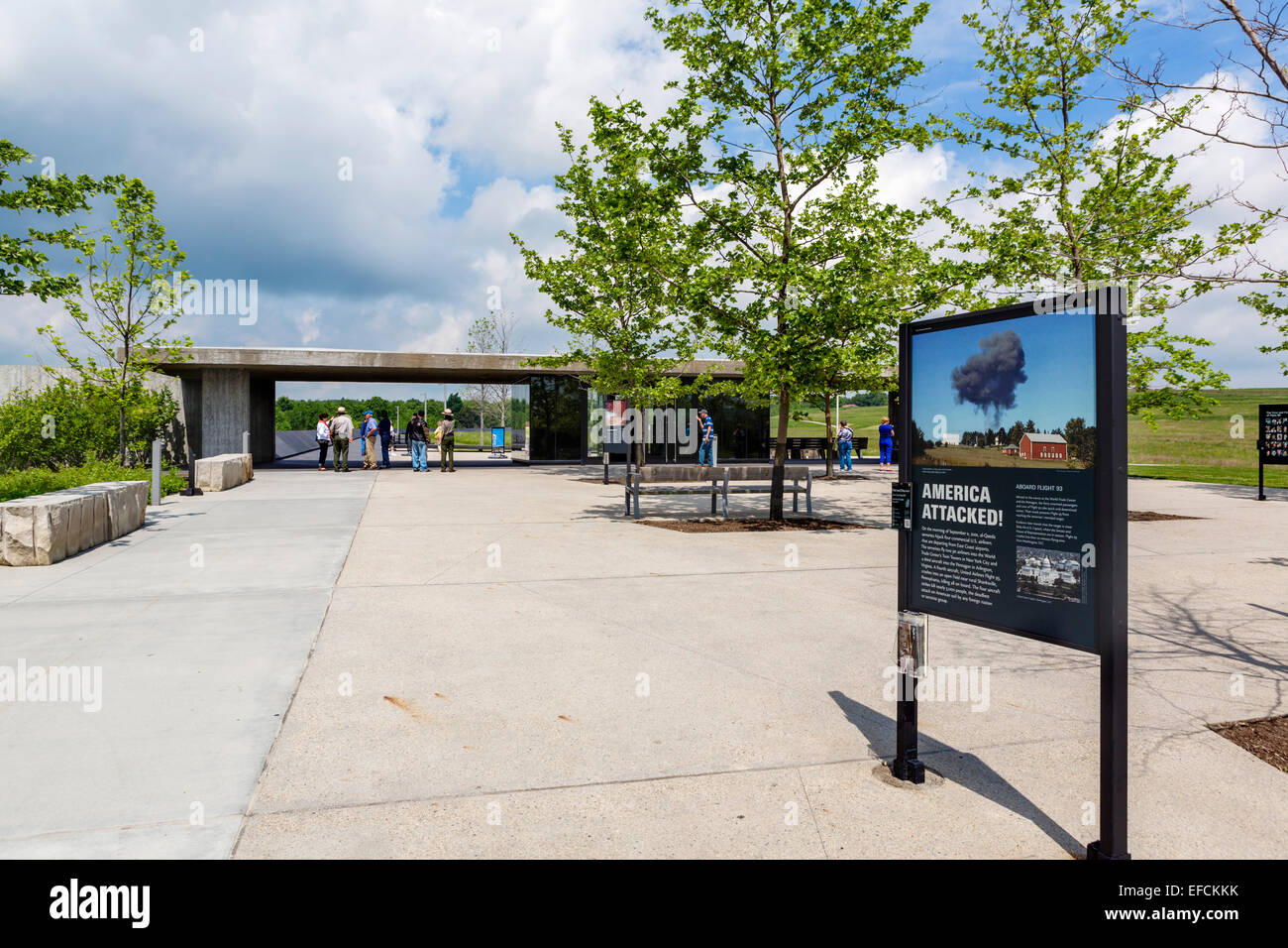 Entrance to the Flight 93 National Memorial, Stonycreek, near Shanksville, Somerset County, Pennsylvania, USA Stock Photo