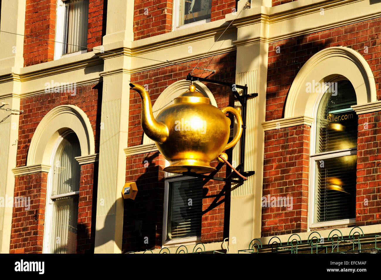 The Golden Teapot outside Faller's Jewellers, Strand Road, Londonderry
