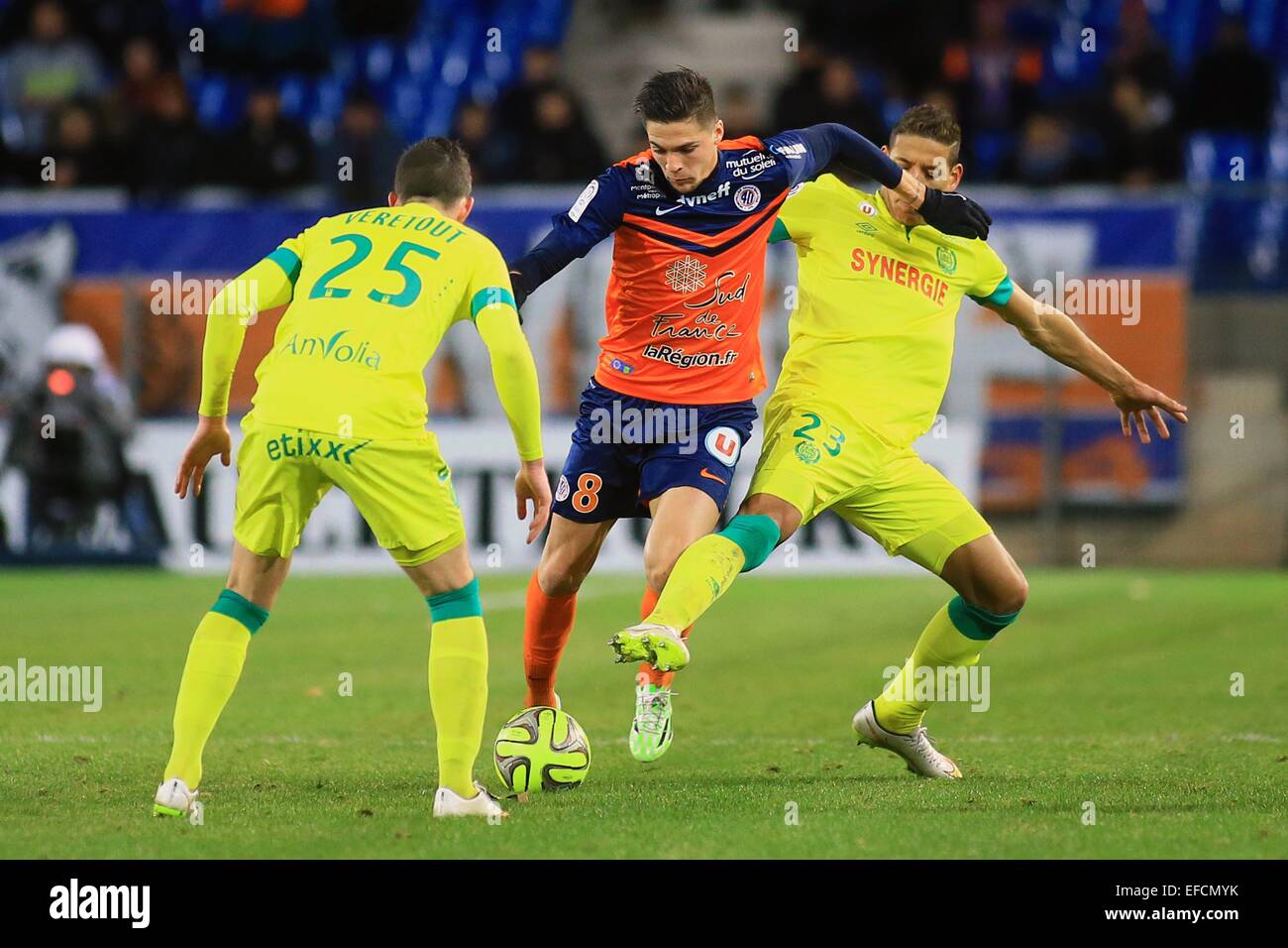 Jonas MARTIN - 24.01.2015 - Montpellier/Nantes - 22eme journee de Ligue1.Photo : Nicolas Guyonnet/Icon Sport Stock Photo