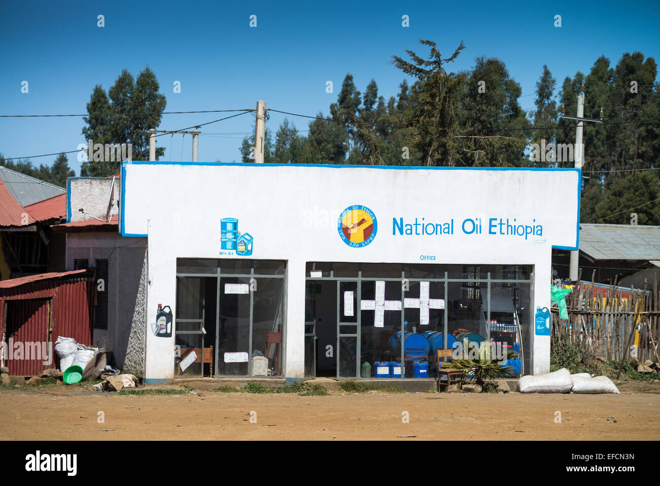 Petrol station, Ethiopia, Africa Stock Photo Alamy