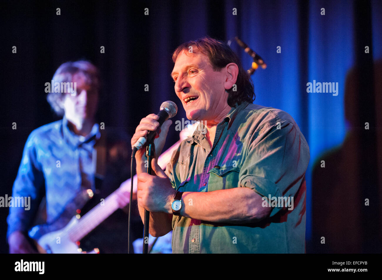 Mike Heron, former member of The Incredible String Band, in concert Trembling Bells, at The Continental, Preston, Lancashire, UK, 30 January 2015 Stock Photo