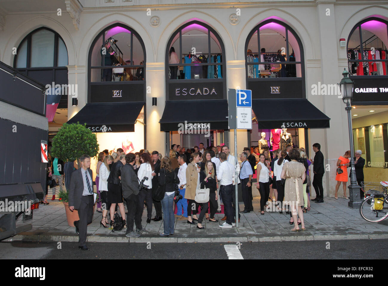 Escada Joyful Roadshow at Escada store on Maximillianstrasse  Featuring: Location Where: Munich, Germany When: 29 Jul 2014 Stock Photo