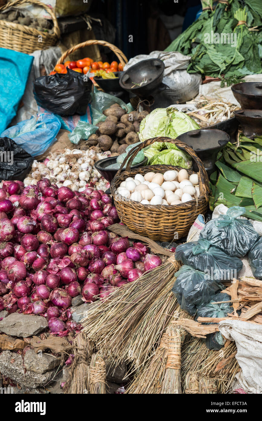 Dessie market near bus station in Northern Ethiopia, Africa Stock Photo