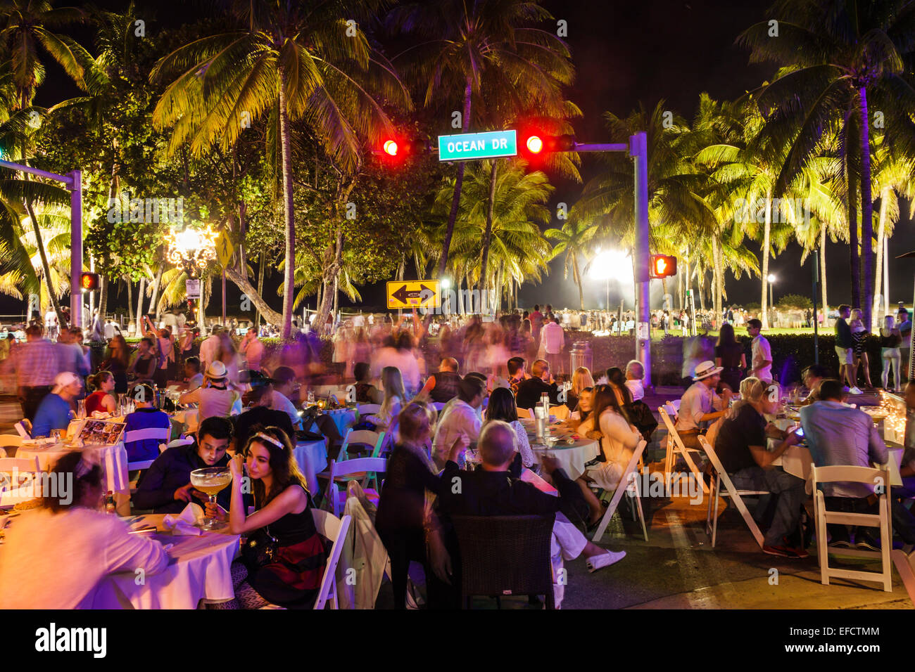 Open Air Restaurant At The Beach In The Evening Hi Res Stock