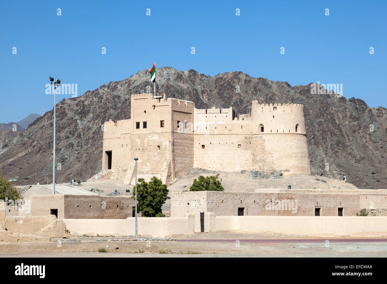 Historic fort in Fujairah, United Arab Emirates Stock Photo