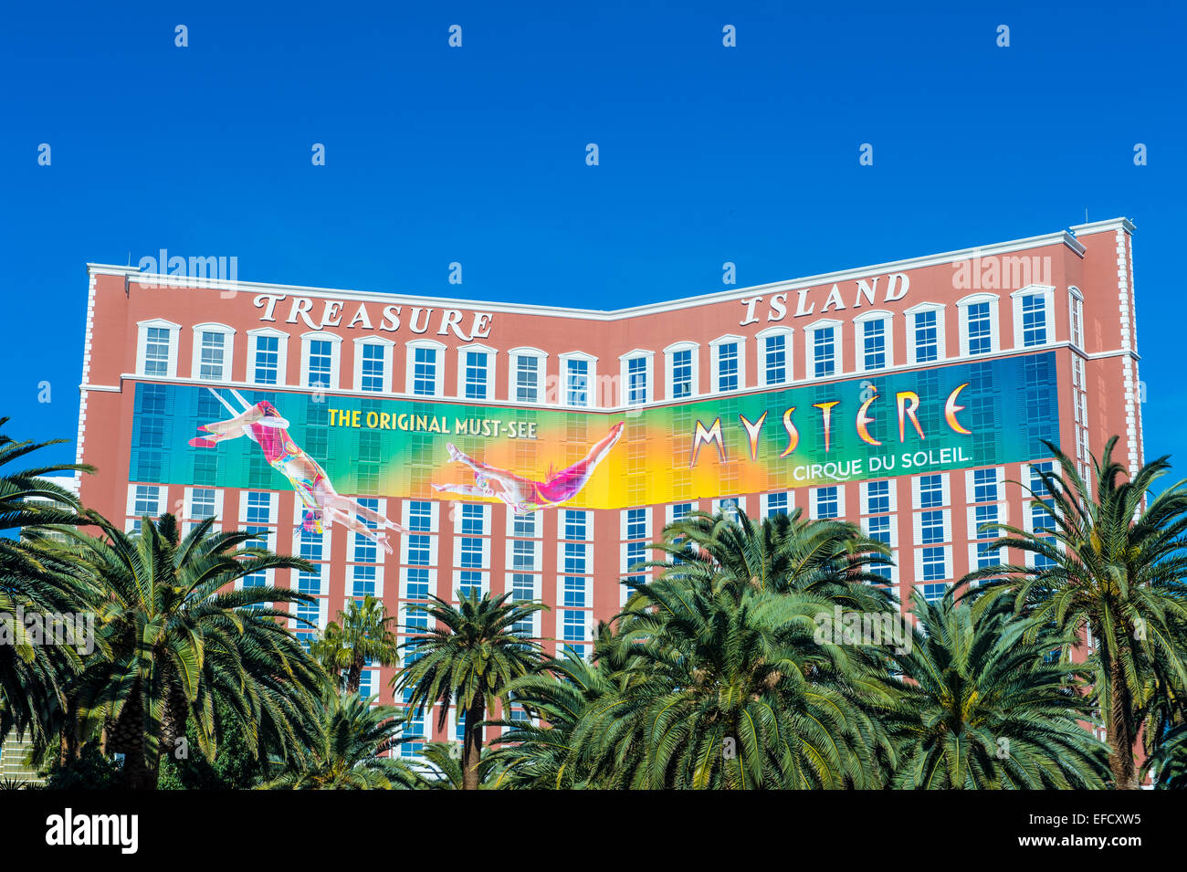 Treasure Island hotel and casino in Las Vegas. Stock Photo