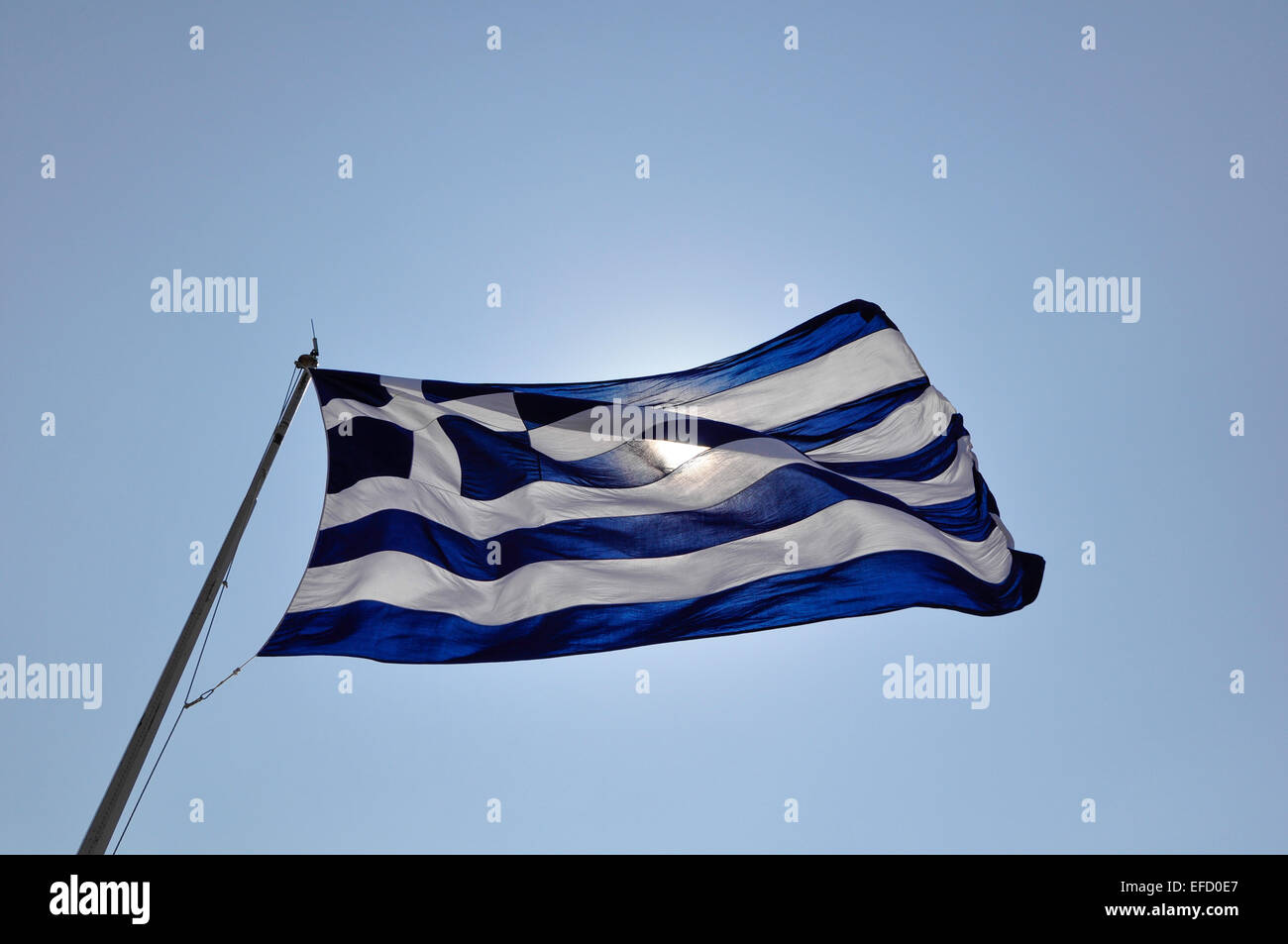 Flag of greece and the symbol hires stock photography and images Alamy