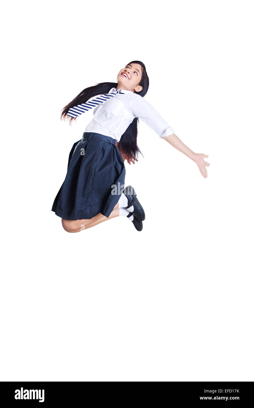 Indian teenage girls jumping Cut Out Stock Images & Pictures Alamy