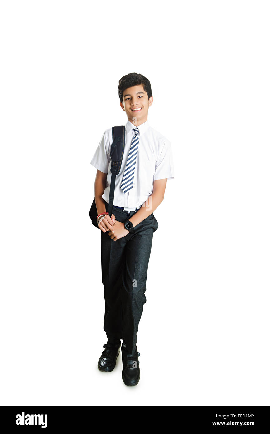 1 indian boy school student Stock Photo