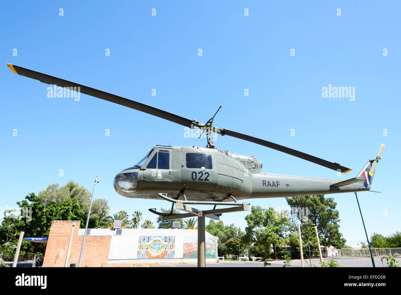 Iroquois Helicopter A2-1022 Bell UH, Nyngan, New South Wales, Australia Stock Photo