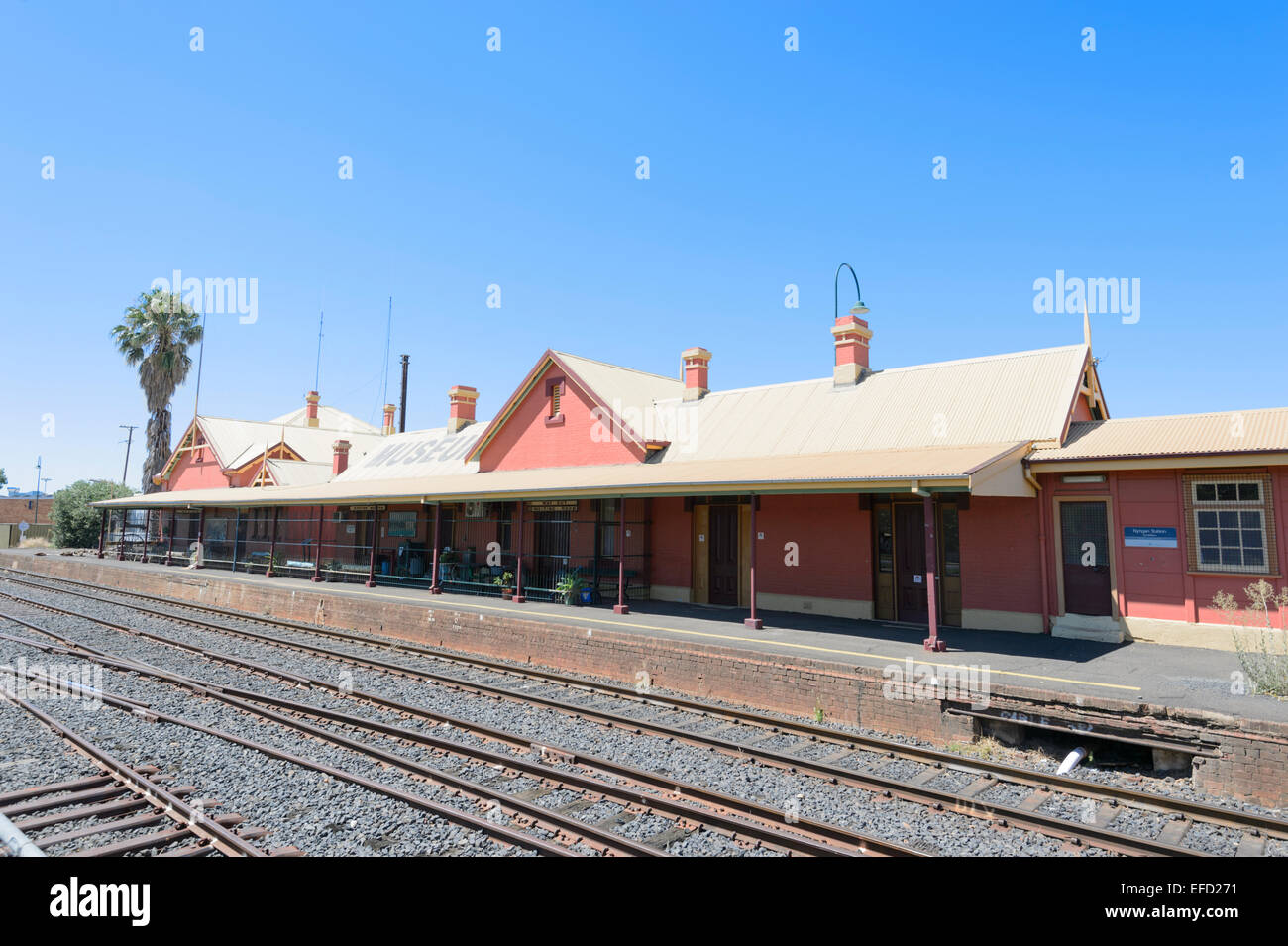 Historic Railway Station, Nyngan, New South Wales, Australia Stock Photo