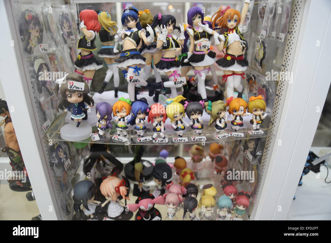 This image of Japanese anime figures was captured in Tokyo, Japan in