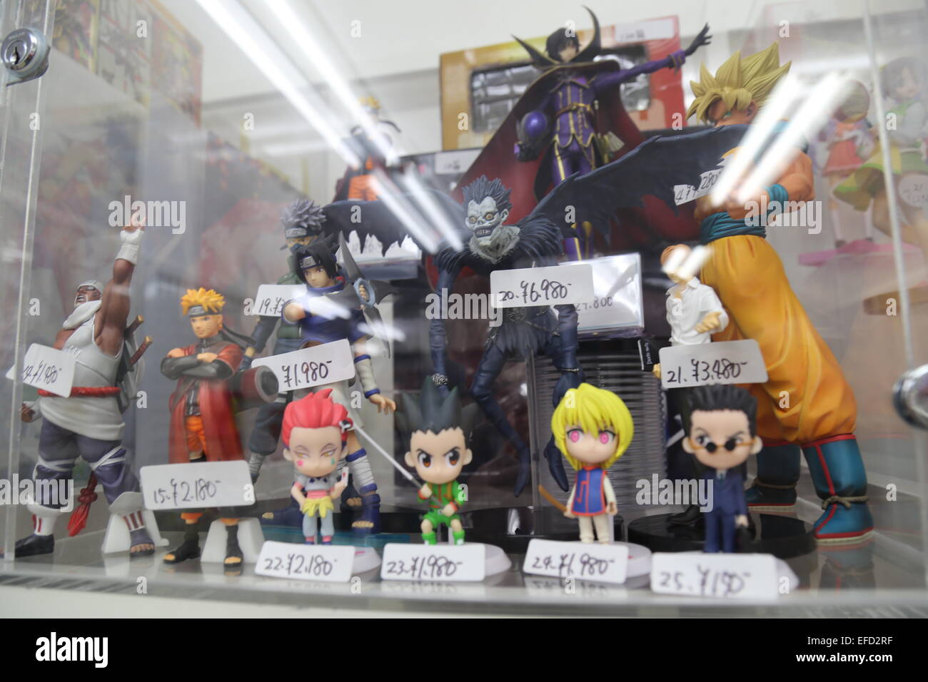 This image of Japanese anime figures was captured in Tokyo, Japan in