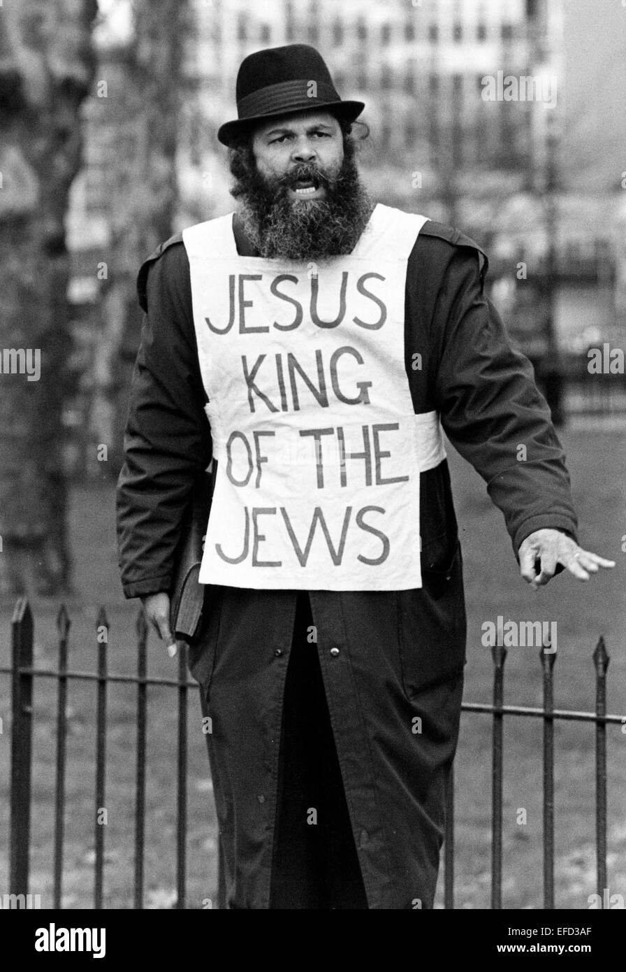 Man Preaching at Speakers Corner, Hyde Park, London - 1986 Stock Photo ...