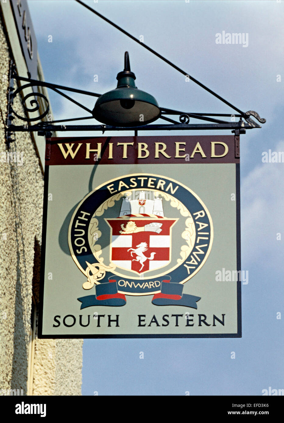 Old Pub Signs, The South Eastern, Tonbridge, Kent, Britain - 1960's Stock Photo