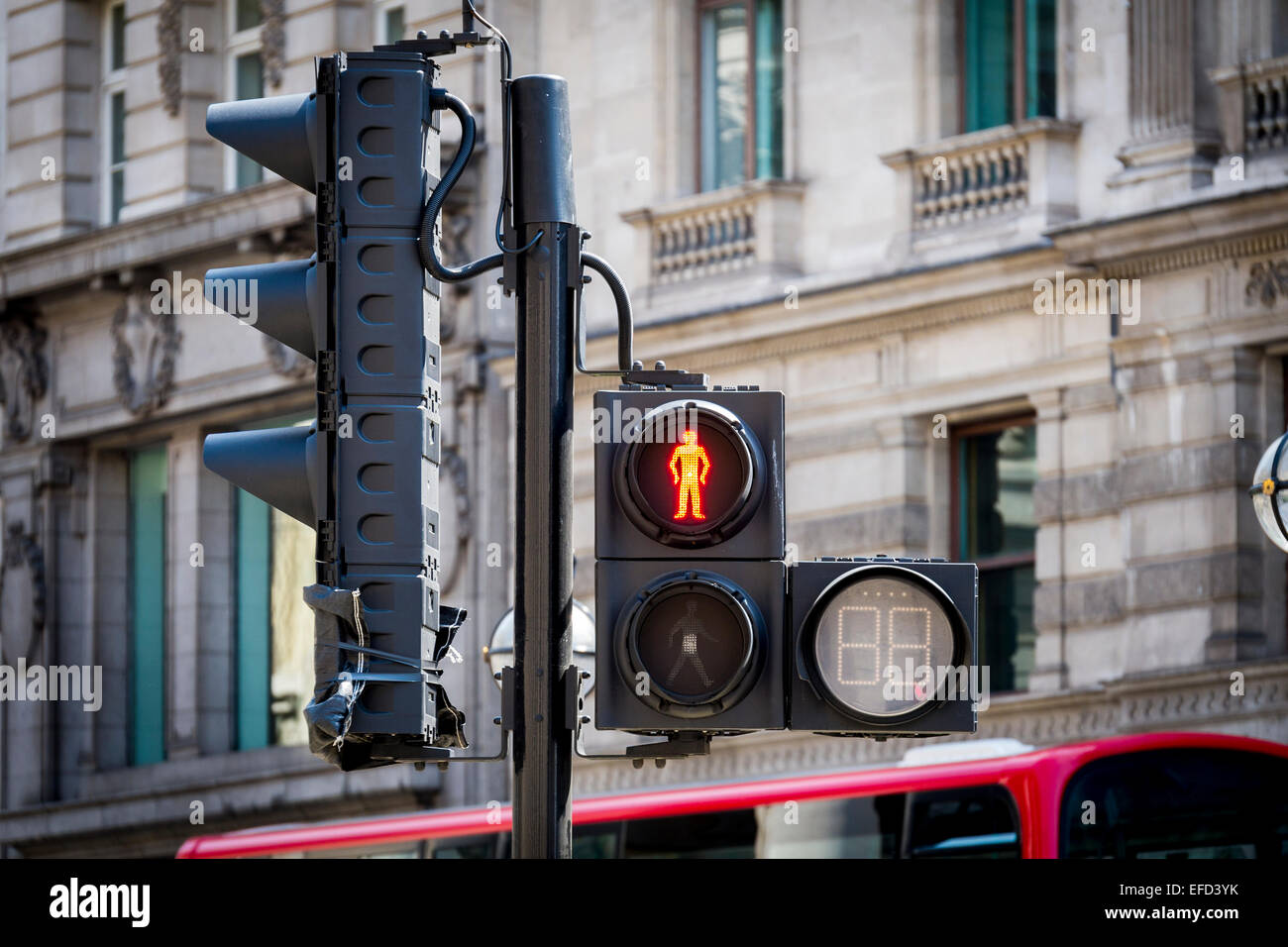 Traffic Lights for Pedestrian Crossing showing Red Stock Photo Alamy