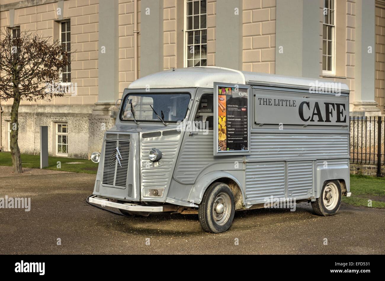 Cafe/van  mobile cafe  Greenwich Stock Photo