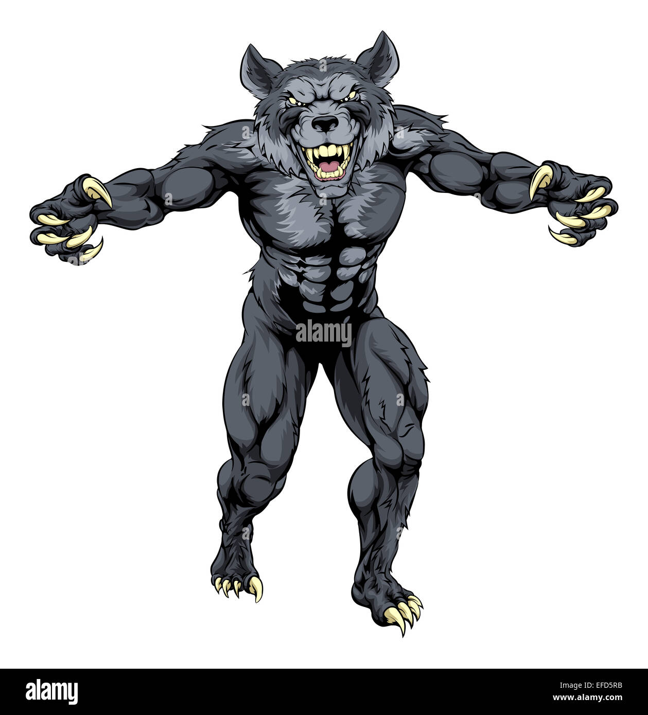 Scary wolfman werewolf or wolf animal mascot illustration Stock Photo - Alamy Scary wolfman werewolf or wolf animal mascot illustration Stock Photo - Alamy