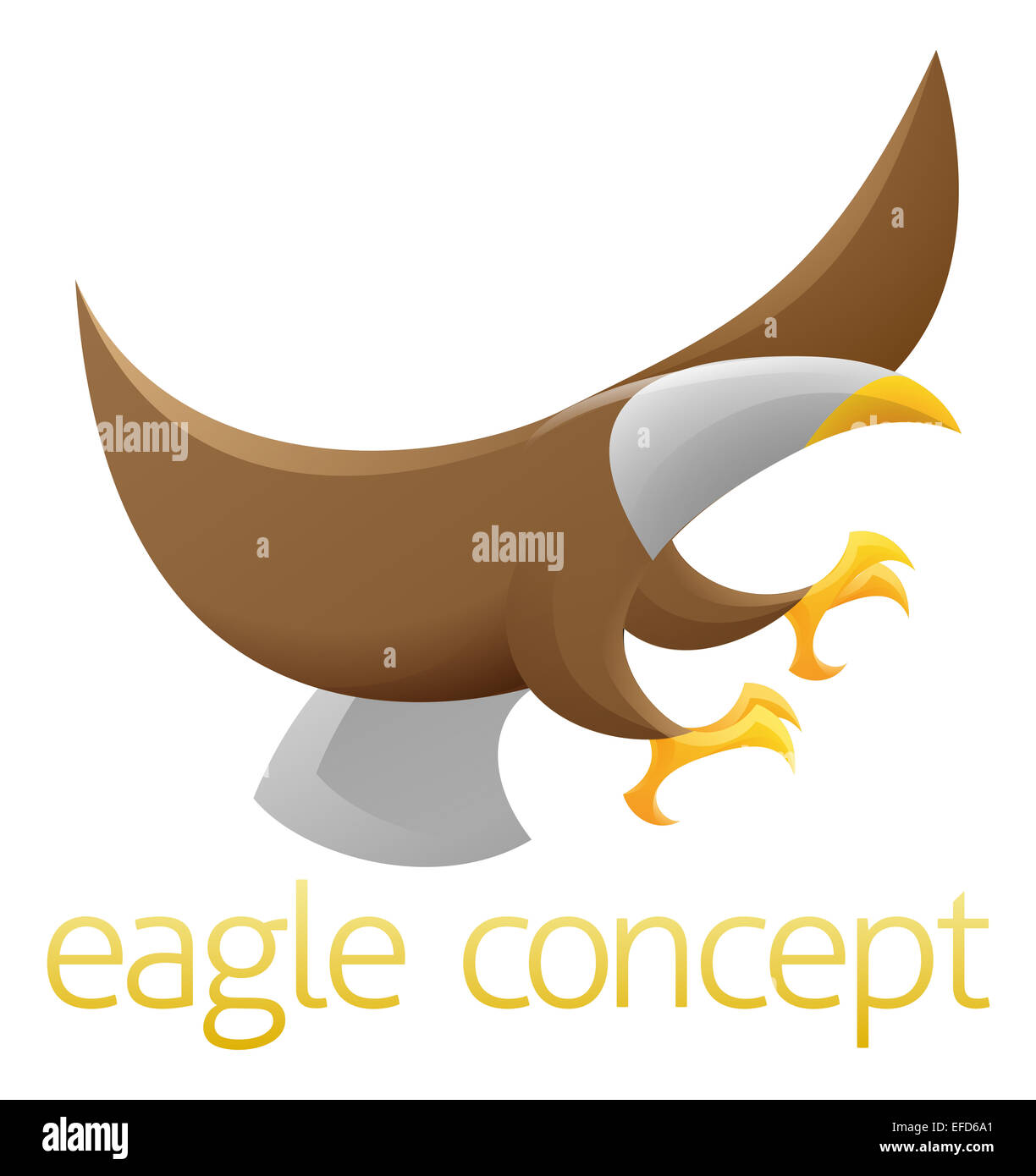 An abstract illustration of an eagle concept design Stock Photo