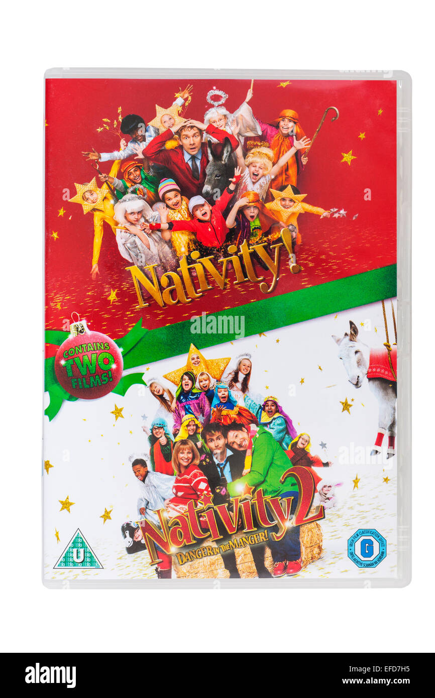 The film dvd of Nativity on a white background Stock Photo Alamy