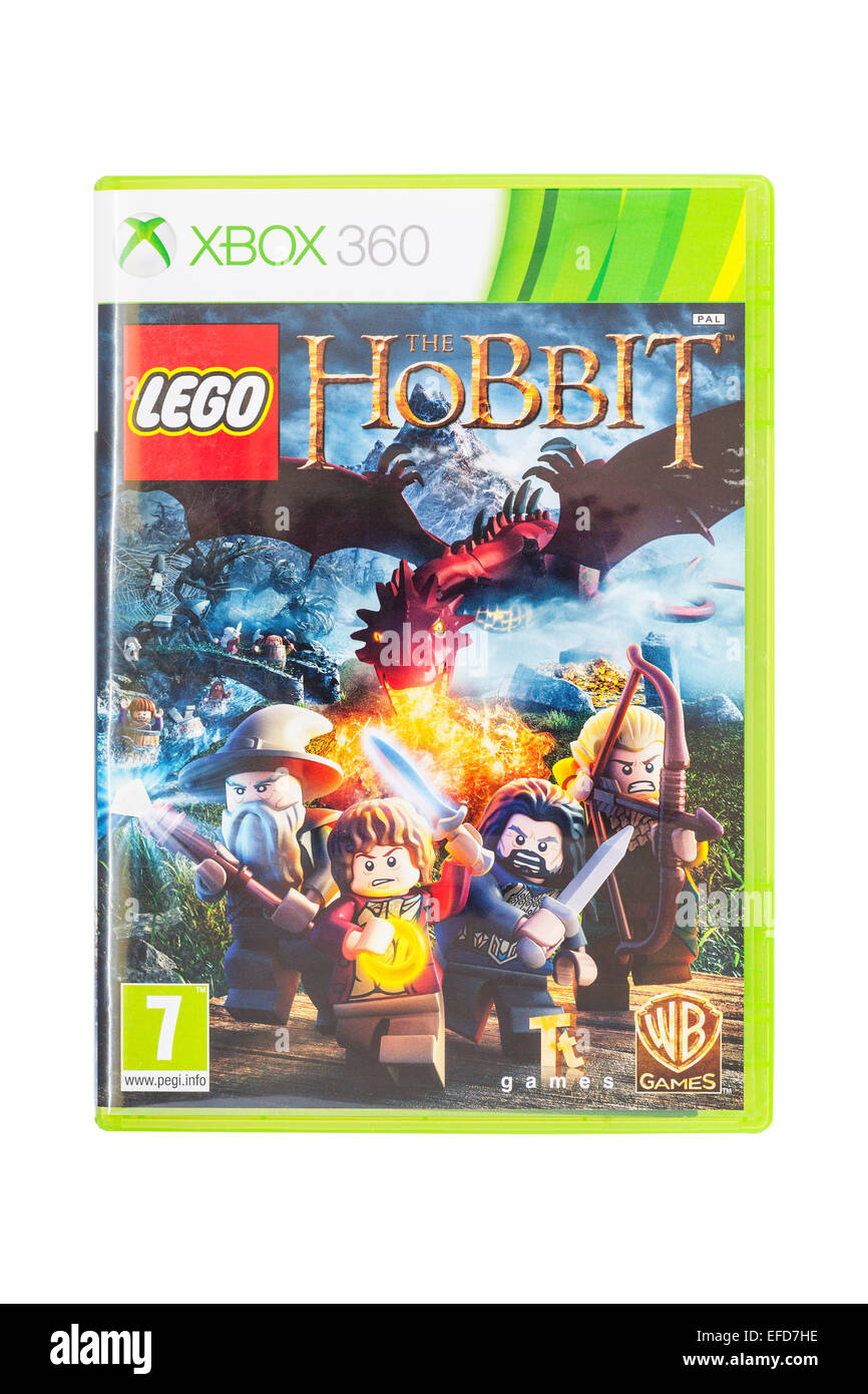 The Microsoft XBOX 360 Lego The Hobbit game on a white background Stock  Photo - Alamy