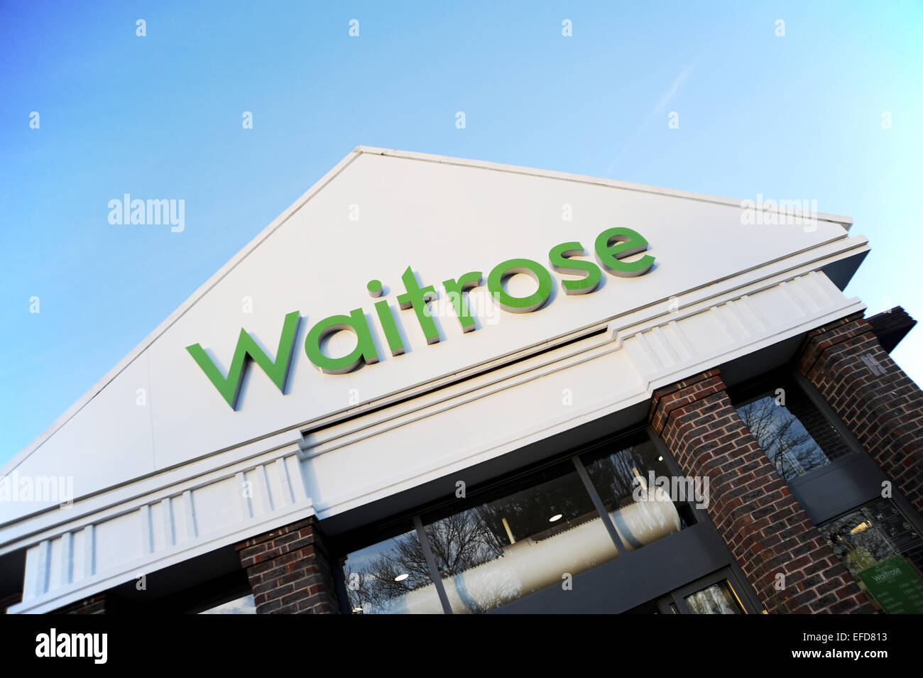 Waitrose supermarket store sign in Hove Sussex UK Stock Photo