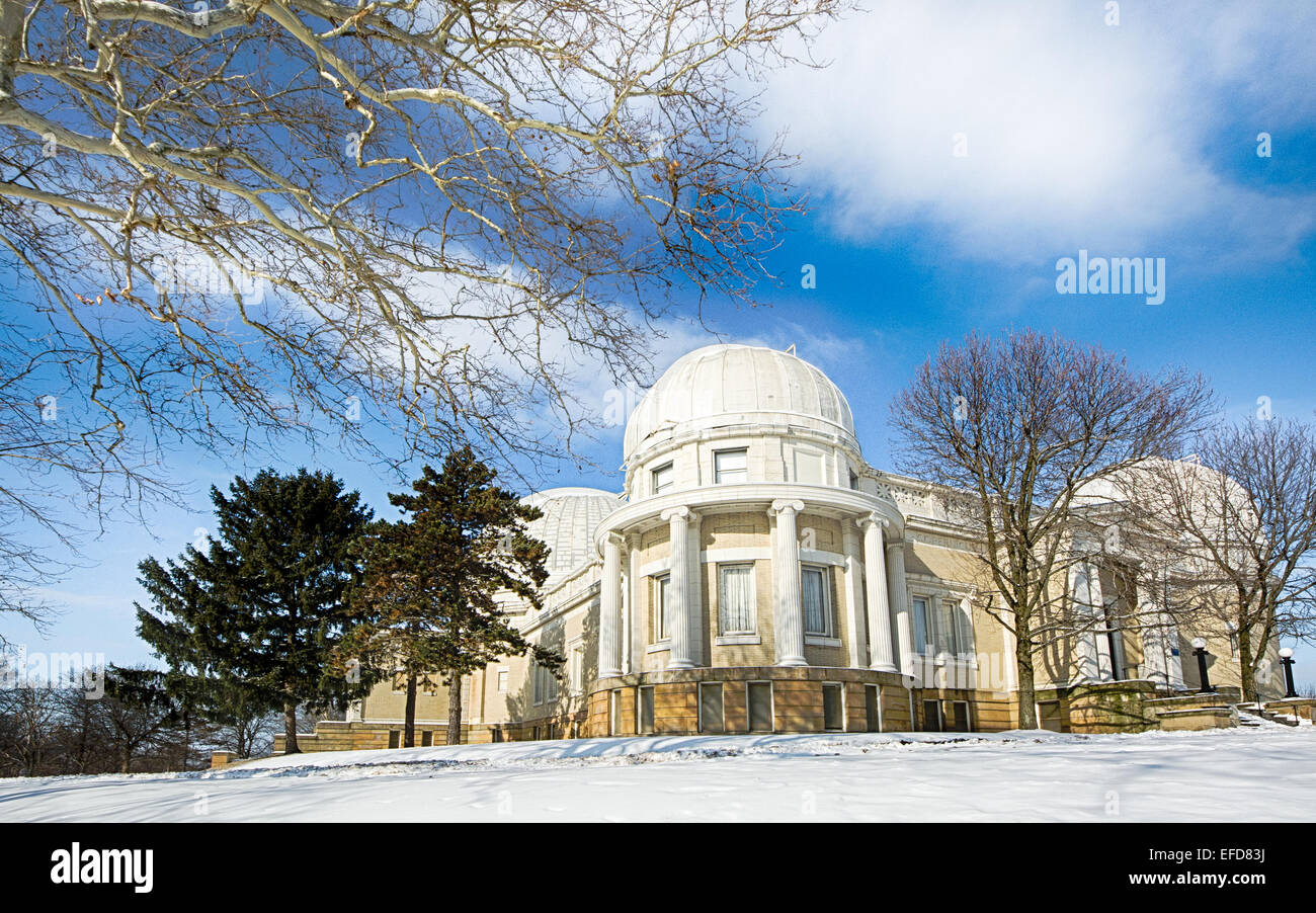 The Allegheny Observatory in Riverview Park in Pittsburgh, Pennsylvania, USA, is a major astronomical research institution. Stock Photo