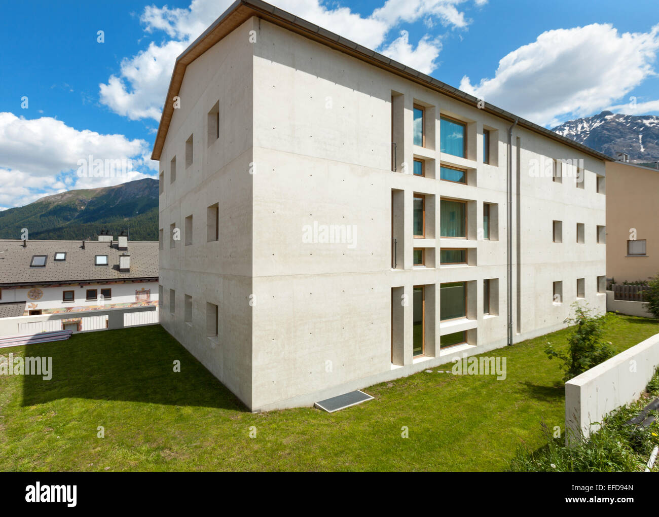 mountain apartment building, outdoor Stock Photo - Alamy