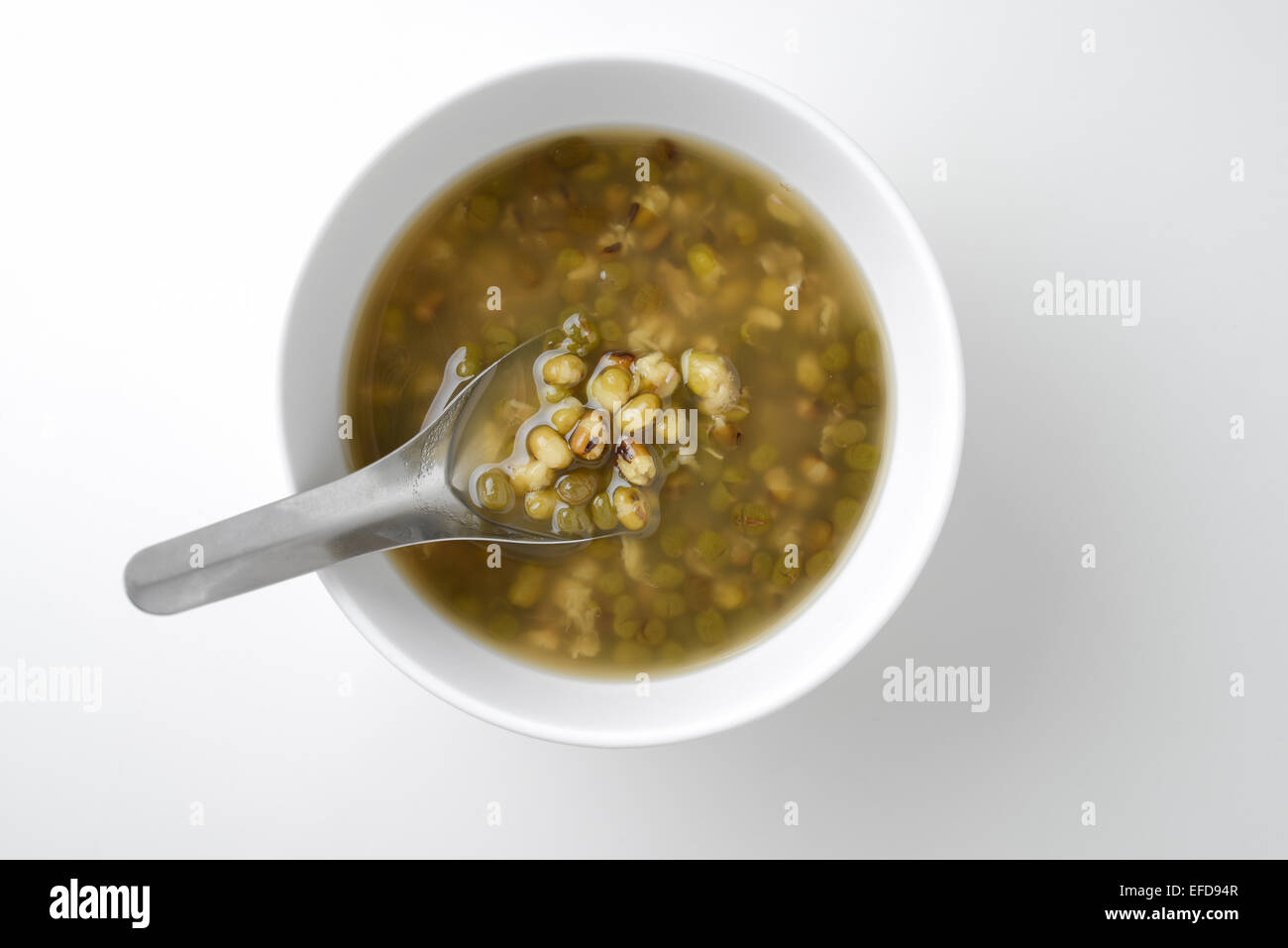 Boil green beans Stock Photo